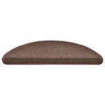 vidaXL Tapis d'escalier 20 pièces 56x17x3 cm Marron café Demi-rond