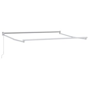 vidaXL Cadre de store rétractable manuel Blanc 3 x 2 m Aluminium