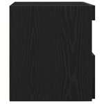 Cabinet de chevet vidaXL avec lumières LED Chêne noir 50x40x45 cm