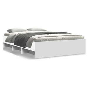 vidaXL Cadre de lit sans matelas blanc 120x200 cm bois ingénierie