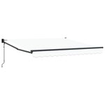 vidaXL Auvent Rétractable Blanc 350 x 250 cm Polyester et Aluminium