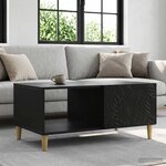 vidaXL Table basse Noir 90 x 50 x 40 cm Bois d'ingénierie