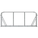 vidaXL Porte-bûches argenté 234x45x100 cm acier galvanisé