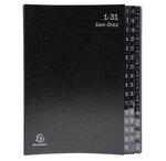 Trieur rigide économique 32 compartiments alphanumériques 24 x 34 Noir EXACOMPTA