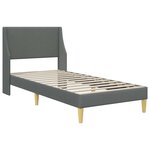 vidaXL Cadre de lit avec matelas Gris 90 x 190 cm Polyester