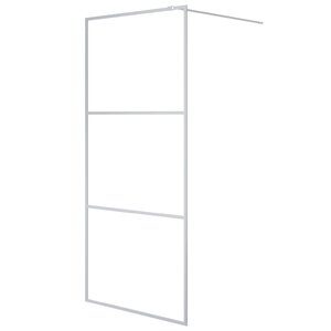 vidaXL Paroi de douche Argenté 90x195 cm Verre ESG transparent