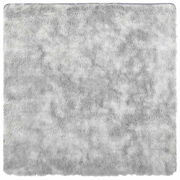 vidaXL Tapis shaggy à poils longs NAVARRA gris argenté 120x120 cm