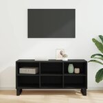 vidaXL Meuble TV Chêne noir 103 5 x 30 x 50 cm Bois d'ingénierie