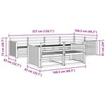 vidaXL Ensemble de canapés d'extérieur 7 pc Naturel