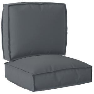 vidaXL Set de coussins de palette 2 Pièces Anthracite 50 x 50 x 12 cm