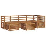vidaXL Ensemble de canapés d'extérieur 7 pc Naturel Polyester