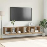 vidaXL Ensemble meuble TV Chêne Artisanal MDF  Placage Moyen Meuble TV