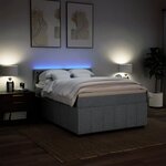 vidaXL Sommier à lattes de lit avec matelas Gris clair 160x200cm Tissu