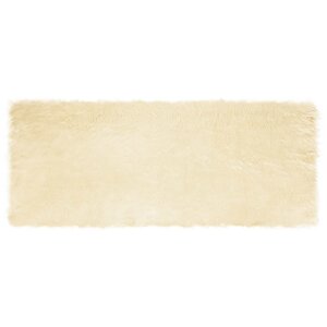vidaXL Tapis en fausse Tafalla Crème 80 x 200 cm Polyester