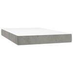 vidaXL Sommier à lattes de lit avec matelas LED Gris clair 120x200 cm