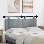 vidaXL Tête de lit suspendue Gris clair Tissu