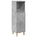 vidaXL Ensemble de meubles de salle de bain 3 Pièces gris béton
