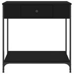 vidaXL Table console noir 75x34 5x75 cm bois d'ingénierie