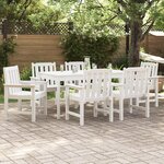 Chaises de Salle à Manger jardin vidaXL 6 Pièces Blanc 65.5x55.5x88 cm HDPE