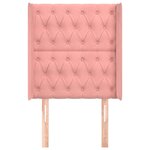 vidaXL Tête de lit avec oreilles Rose 83x16x118/128 cm Velours