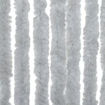 vidaXL Rideau anti-mouches gris 100x200 cm chenille