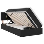 vidaXL Lit de Rangement avec tête de lit Noir 100 x 200 cm Velours