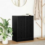 vidaXL Buffet chêne noir 57x34x76 cm bois d'ingénierie