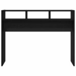 Table console vidaXL Noir Chêne 105x30x80 cm en bois d'ingénierie