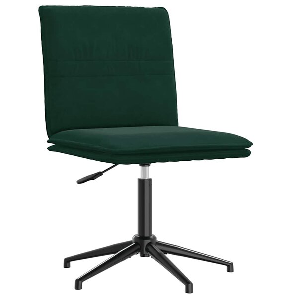 vidaXL Chaise de salle à manger Vert foncé Velours
