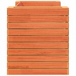 vidaXL Banc avec jardinières cire marron 167 5x60x65cm bois massif pin