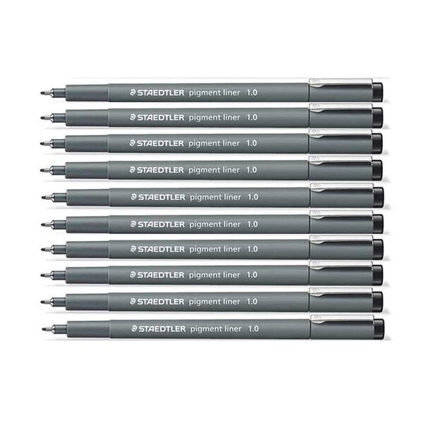 Stylo feutre à pigment Tracé1 0 mm Noir x 10 STAEDTLER
