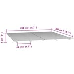 vidaXL Cadre de lit Gris 200x200 cm Bois de pin massif