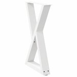 vidaXL Pieds de table à manger 2 pièces Blanc 50 x (72-73 3) cm Acier