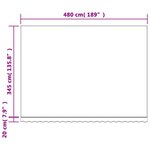 vidaXL Tissu de remplacement pour auvent rayures rouges et blanches