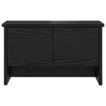 vidaXL Porte-manteau mural avec étagère Chêne noir 50 x 20 x 30 cm