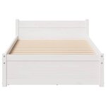 vidaXL Cadre de lit sans matelas blanc 90x190 cm bois de pin massif
