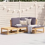 vidaXL Salon de jardin 4 Pièces avec coussins Bois d'acacia solide