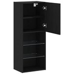 vidaXL Meuble TV Chêne noir 40.5 x 30 x 102 cm Bois d'ingénierie