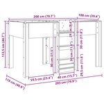 vidaXL Lit Superposé pour Enfants Blanc 100 x 200 cm Bois d'ingénierie