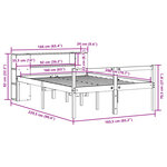 vidaXL Lit bibliothèque sans matelas cire marron 160x200cm bois massif