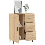 vidaXL Buffet chêne sonoma 69 5x34x90 cm bois d'ingénierie