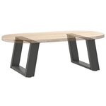 vidaXL Pieds de table basse en U 2 pièces Anthracite 40 x (30-31) cm Acier
