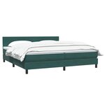 vidaXL Sommier à lattes de lit et matelas vert foncé 180x220cm velours