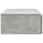 vidaXL Table d'appoint murale Gris béton 87 5 x 34 5 x 17 cm