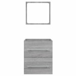 vidaXL Armoire de salle de bain avec miroir Sonoma gris 41x38 5x48 cm