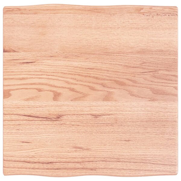 vidaXL Dessus de table bois chêne massif traité bordure assortie