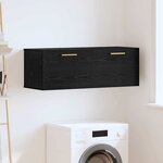 vidaXL Meuble mural Chêne noir 100 x 36.5 x 35 cm Bois d'ingénierie