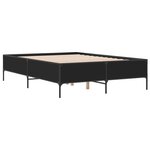 vidaXL Cadre de lit sans matelas noir 135x190 cm