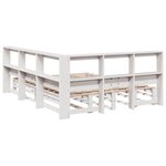 vidaXL Lit bibliothèque sans matelas blanc 140x190 cm bois pin massif
