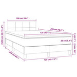 vidaXL Sommier à lattes de lit avec matelas LED Bleu foncé 120x200 cm